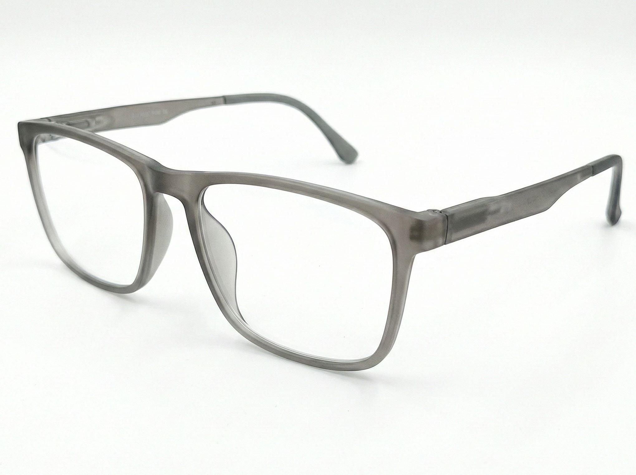 Vintage Mat Transparent Grey Square Eyeglasses