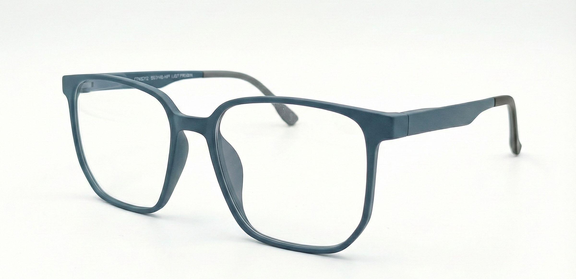 Vintage Mat Navy Blue Square Eyeglasses
