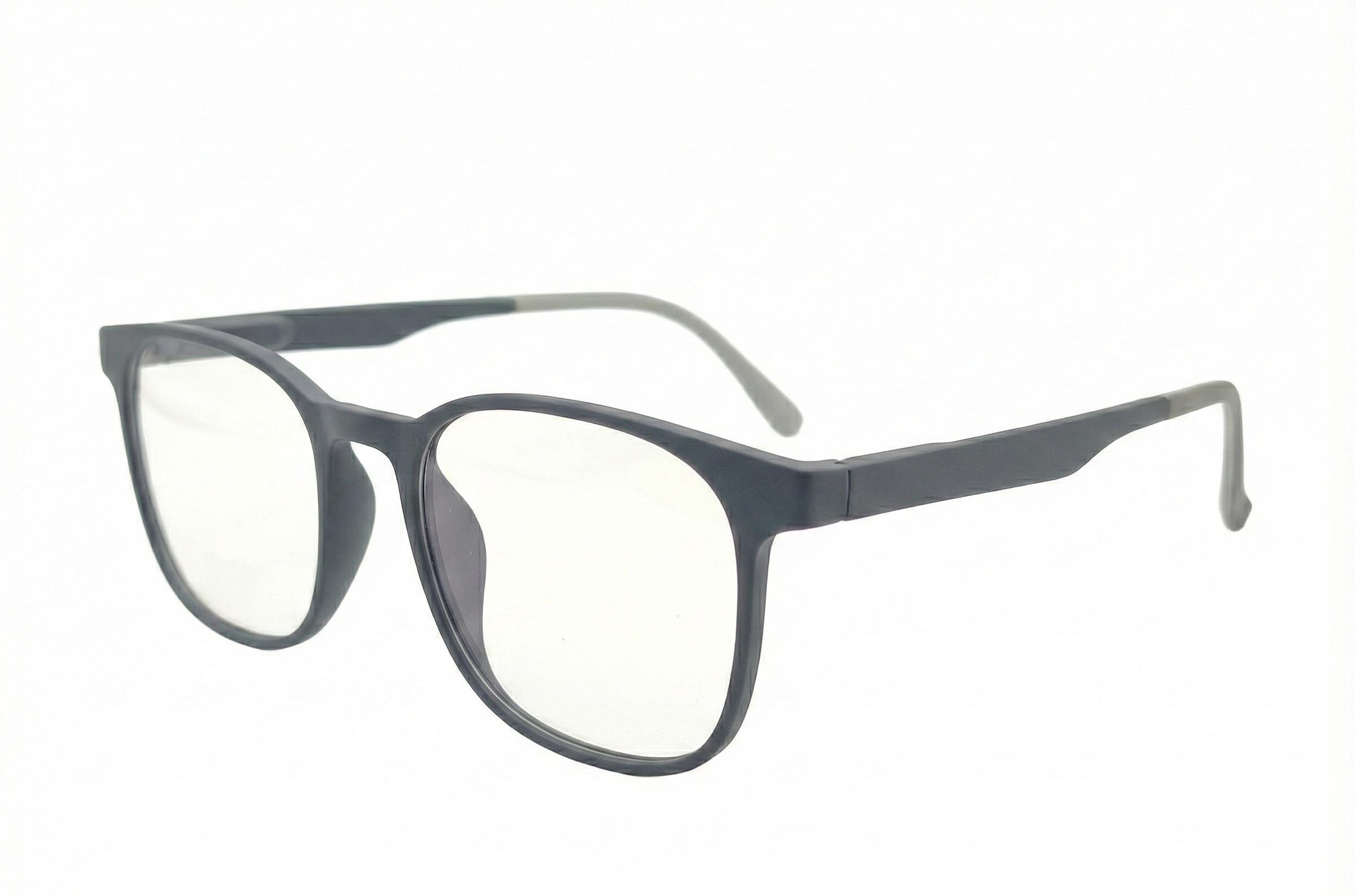 Vintage Mat Grey Square Eyeglasses view 2