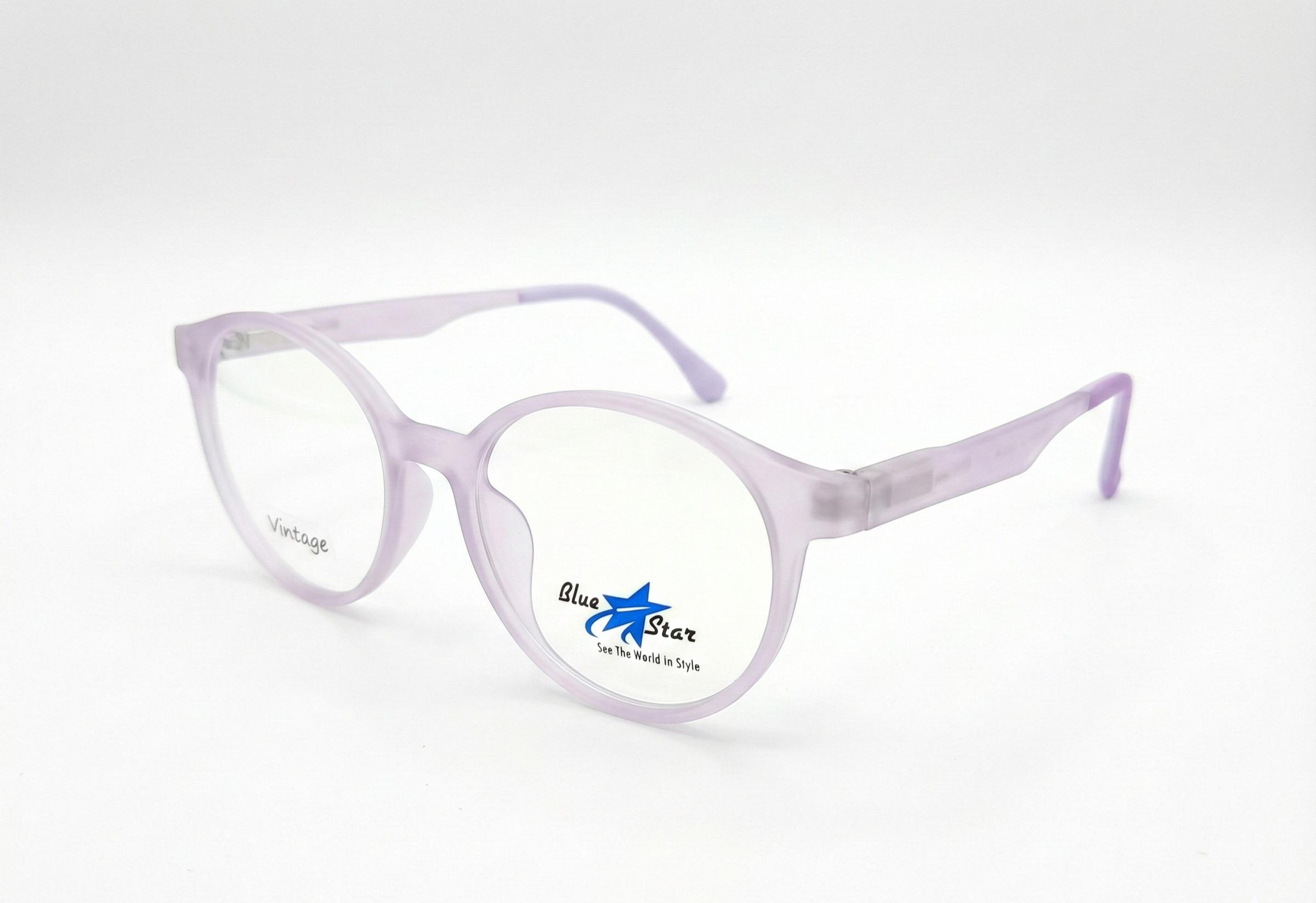 Vintage Mat Transparent Pink Round Eyeglasses view 2