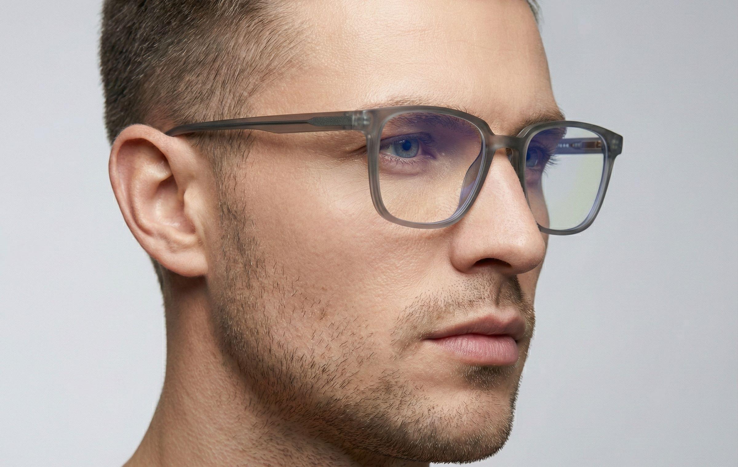 Vintage Mat Brown Square Eyeglasses view 3