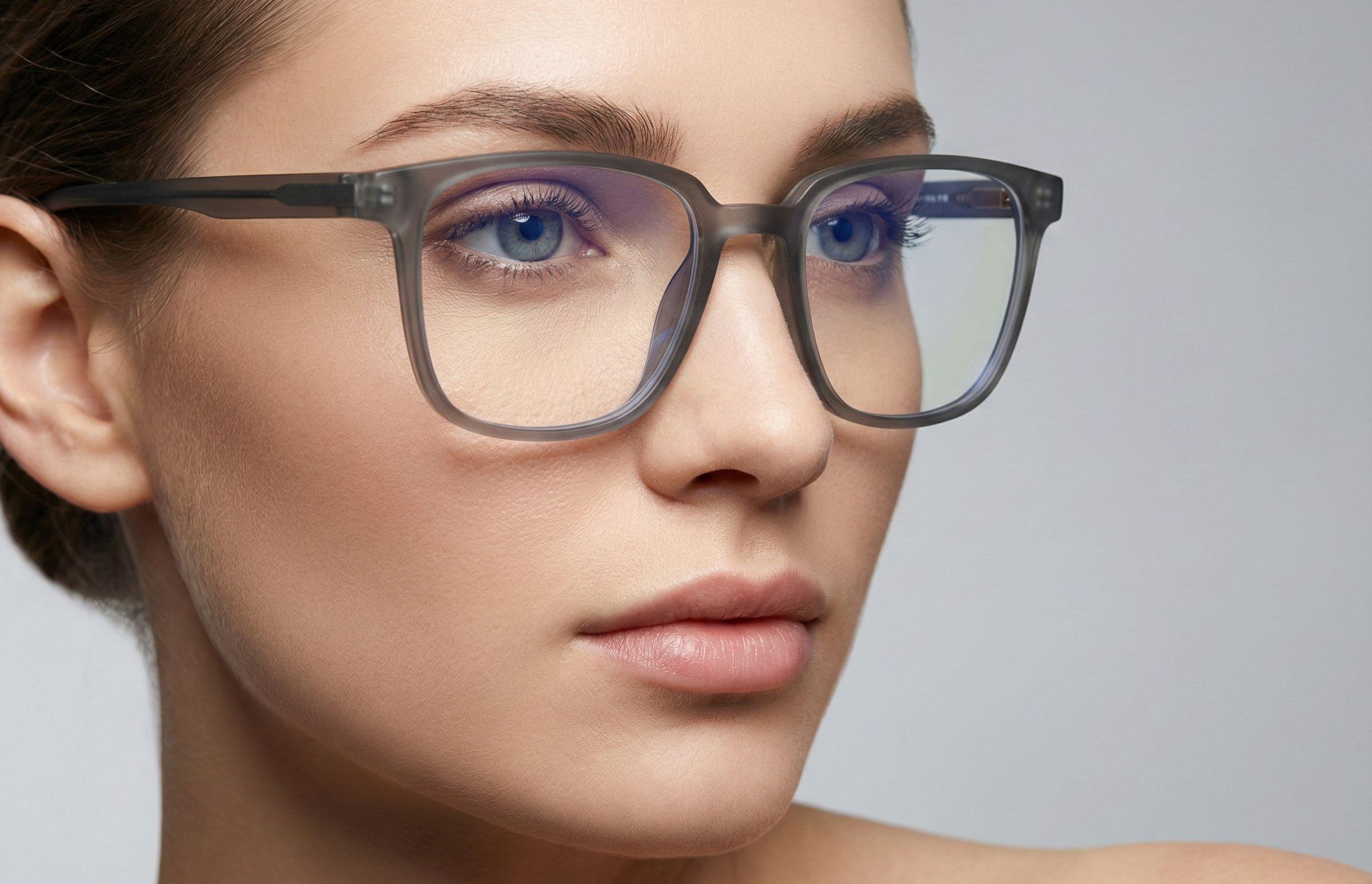 Vintage Mat Brown Square Eyeglasses view 4